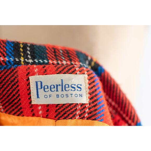 Vintage 60s Red Plaid Tartan Wool Blazer, Academia Preppy Jacket, Retro Mod, Med - Picture 6 of 11